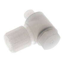 Accesorio de compresión acodado de PVDF 8x6 mm y G1/8'' con rosca macho y perno banjo 10 bar