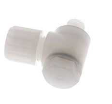 Accesorio de compresión acodado de PVDF 8x6 mm y G1/8'' con rosca macho y perno banjo 10 bar