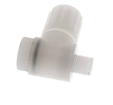 Accesorio de compresión acodado de PVDF 8x6 mm y G1/8'' con rosca macho y perno banjo 10 bar
