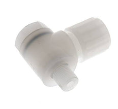 Accesorio de compresión acodado de PVDF 8x6 mm y G1/8'' con rosca macho y perno banjo 10 bar