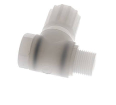 Accesorio de compresión codo 12x10mm & G3/8'' PVDF con rosca macho con perno banjo 10 bar