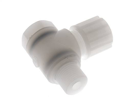 Accesorio de compresión codo 12x10mm & G3/8'' PVDF con rosca macho con perno banjo 10 bar