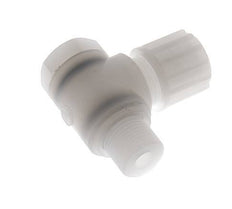 Accesorio de compresión codo 12x10mm & G3/8'' PVDF con rosca macho con perno banjo 10 bar