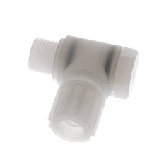 Accesorio de compresión codo 12x10mm & G3/8'' PVDF con rosca macho con perno banjo 10 bar