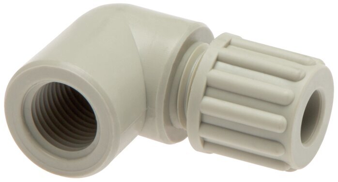 6x4mm & G1/4'' PA Elbow Compression Fitting with Female Threads 10 bar [2 Pieces]