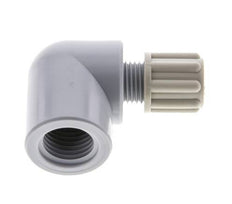 6x4mm & G1/4'' PA Elbow Compression Fitting with Female Threads 10 bar [2 Pieces]