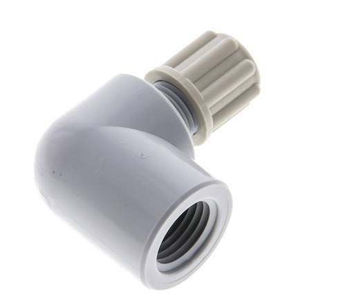 6x4mm & G1/4'' PA Elbow Compression Fitting with Female Threads 10 bar [2 Pieces]