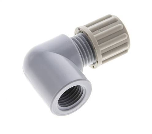 8x6mm & G1/4'' PA Elbow Compression Fitting with Female Threads 10 bar [2 Pieces]