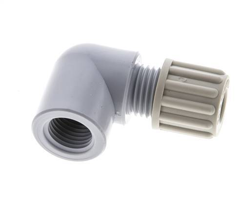8x6mm & G1/4'' PA Elbow Compression Fitting with Female Threads 10 bar [2 Pieces]