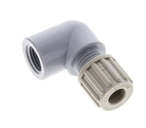 8x6mm & G1/4'' PA Elbow Compression Fitting with Female Threads 10 bar [2 Pieces]