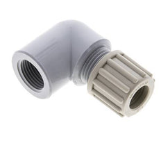 12x10mm & G3/8'' PA Elbow Compression Fitting with Female Threads 10 bar