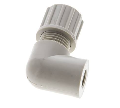 10x8mm & G1/8'' PP Elbow Compression Fitting with Female Threads 10 bar