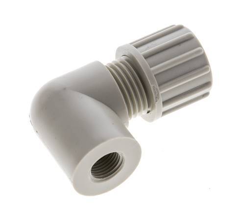 10x8mm & G1/8'' PP Elbow Compression Fitting with Female Threads 10 bar