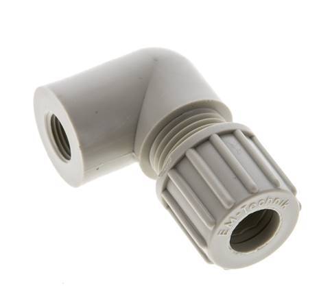 10x8mm & G1/8'' PP Elbow Compression Fitting with Female Threads 10 bar