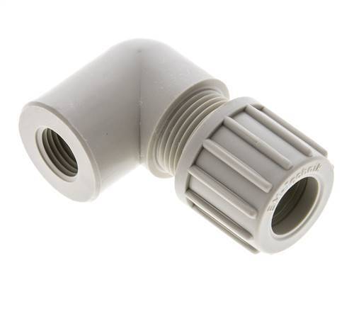 14x12mm & G1/4'' PP Elbow Compression Fitting with Female Threads 10 bar