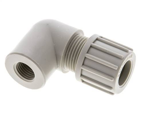 14x12mm & G1/4'' PP Elbow Compression Fitting with Female Threads 10 bar