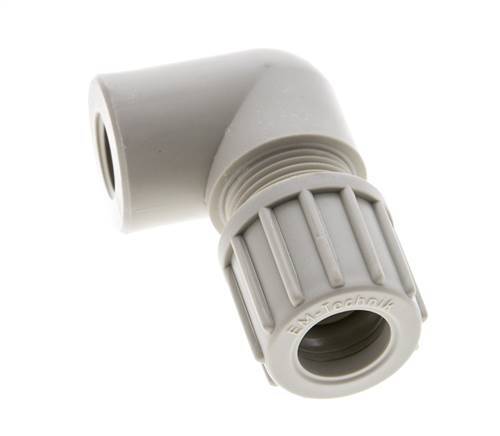 14x12mm & G1/4'' PP Elbow Compression Fitting with Female Threads 10 bar