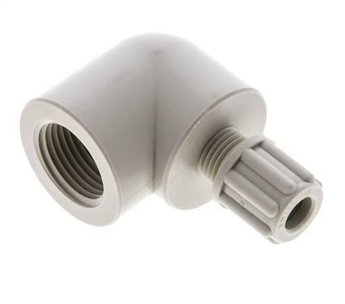 6x4mm & G3/8'' PP Elbow Compression Fitting with Female Threads 10 bar