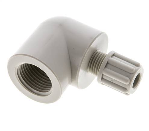 6x4mm & G3/8'' PP Elbow Compression Fitting with Female Threads 10 bar
