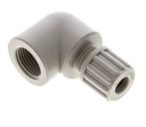 8x6mm & G3/8'' PP Elbow Compression Fitting with Female Threads 10 bar