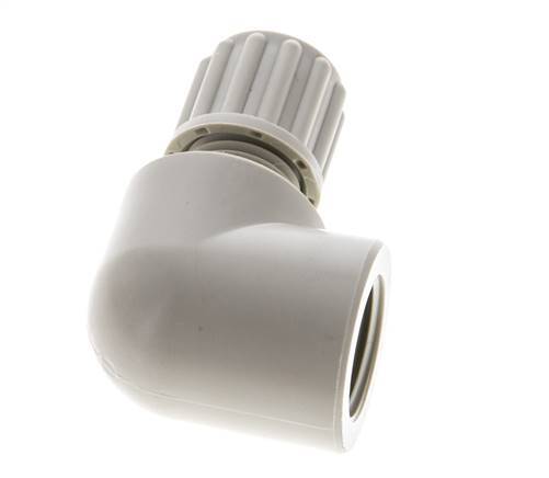 8x6mm & G3/8'' PP Elbow Compression Fitting with Female Threads 10 bar