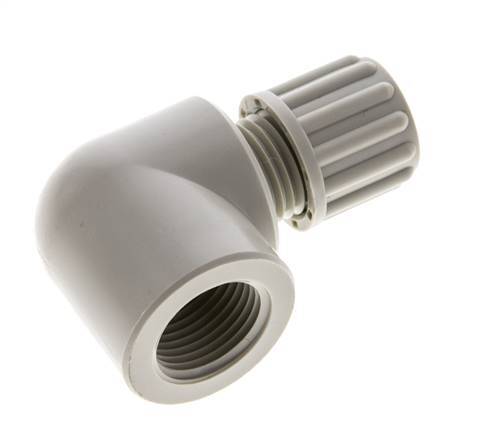 8x6mm & G3/8'' PP Elbow Compression Fitting with Female Threads 10 bar