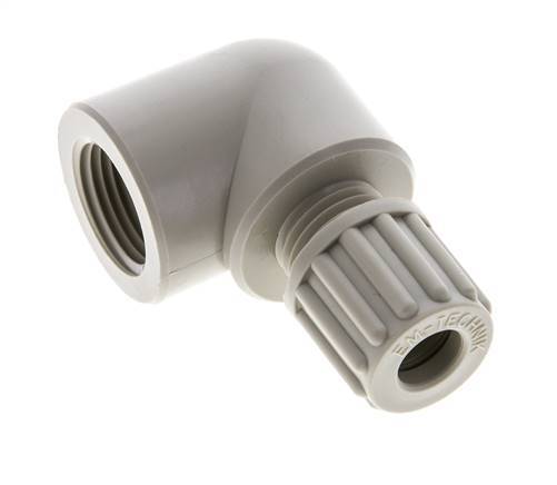 8x6mm & G3/8'' PP Elbow Compression Fitting with Female Threads 10 bar