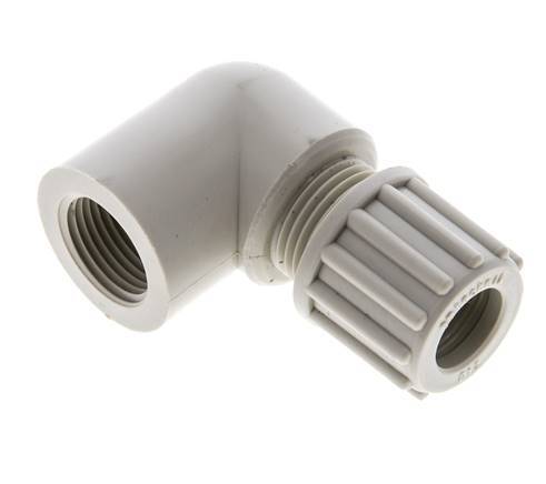 12x10mm & G3/8'' PP Elbow Compression Fitting with Female Threads 10 bar