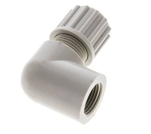 12x10mm & G3/8'' PP Elbow Compression Fitting with Female Threads 10 bar