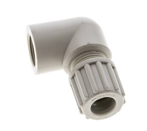12x10mm & G3/8'' PP Elbow Compression Fitting with Female Threads 10 bar