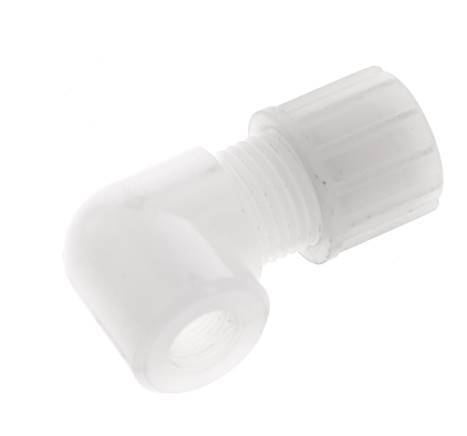 10x8mm & G1/8'' PVDF Elbow Compression Fitting with Female Threads 10 bar