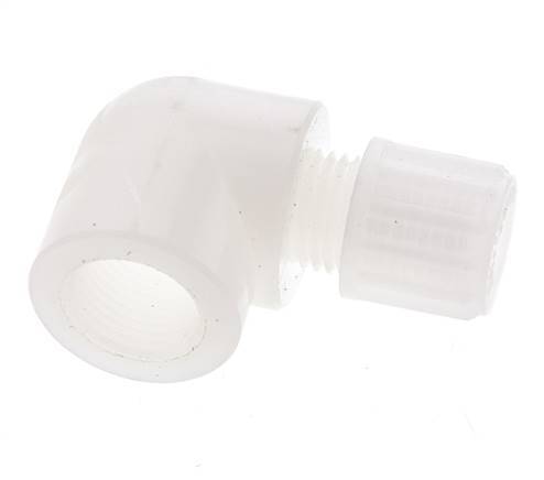 8x6mm & G3/8'' PVDF Elbow Compression Fitting with Female Threads 10 bar