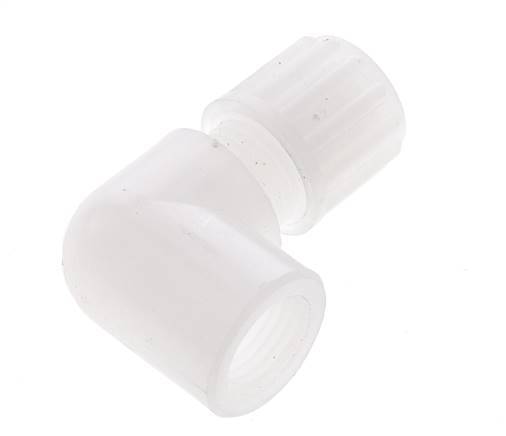 14x12mm & G1/4'' PVDF Elbow Compression Fitting with Female Threads 10 bar
