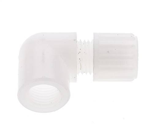 8x6mm & G1/4'' PVDF Elbow Compression Fitting with Female Threads 10 bar