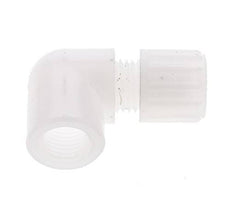12x10mm & G1/4'' PVDF Elbow Compression Fitting with Female Threads 10 bar
