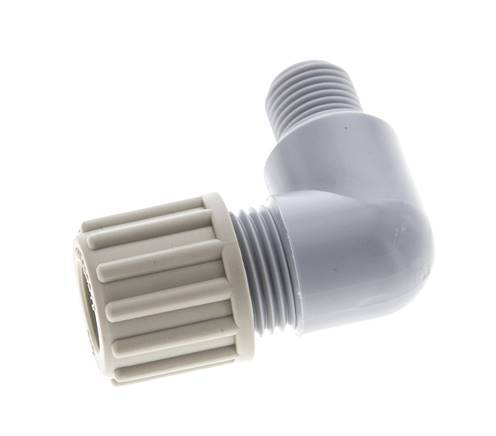 14x12mm & G3/8'' PVDF Elbow Compression Fitting with Female Threads 10 bar