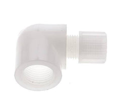 12x10mm & G1/2'' PVDF Elbow Compression Fitting with Female Threads 10 bar