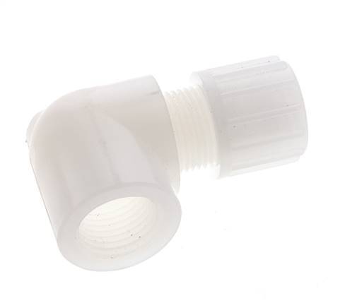 14x12mm & G1/2'' PVDF Elbow Compression Fitting with Female Threads 10 bar