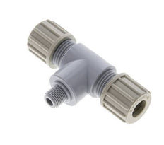 10x8mm & G1/8'' PA T-Shape Tee Compression Fitting with Male Threads 10 bar