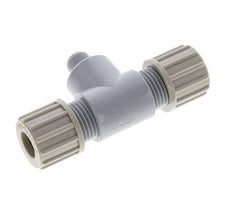 10x8mm & G1/8'' PA T-Shape Tee Compression Fitting with Male Threads 10 bar