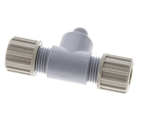 10x8mm & G1/8'' PA T-Shape Tee Compression Fitting with Male Threads 10 bar