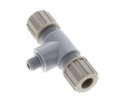 10x8mm & G1/8'' PA T-Shape Tee Compression Fitting with Male Threads 10 bar