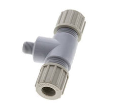 10x8mm & G1/8'' PA T-Shape Tee Compression Fitting with Male Threads 10 bar