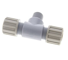 10x8mm & G1/4'' PA T-Shape Tee Compression Fitting with Male Threads 10 bar