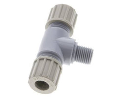 10x8mm & G1/4'' PA T-Shape Tee Compression Fitting with Male Threads 10 bar