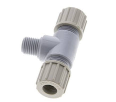 10x8mm & G1/4'' PA T-Shape Tee Compression Fitting with Male Threads 10 bar