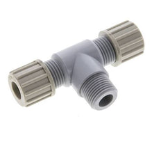 10x8mm & G3/8'' PA T-Shape Tee Compression Fitting with Male Threads 10 bar