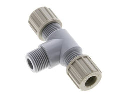 10x8mm & G3/8'' PA T-Shape Tee Compression Fitting with Male Threads 10 bar