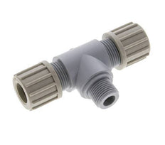 14x12mm & G3/8'' PA T-Shape Tee Compression Fitting with Male Threads 10 bar