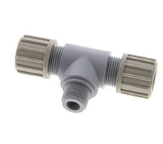 14x12mm & G3/8'' PA T-Shape Tee Compression Fitting with Male Threads 10 bar